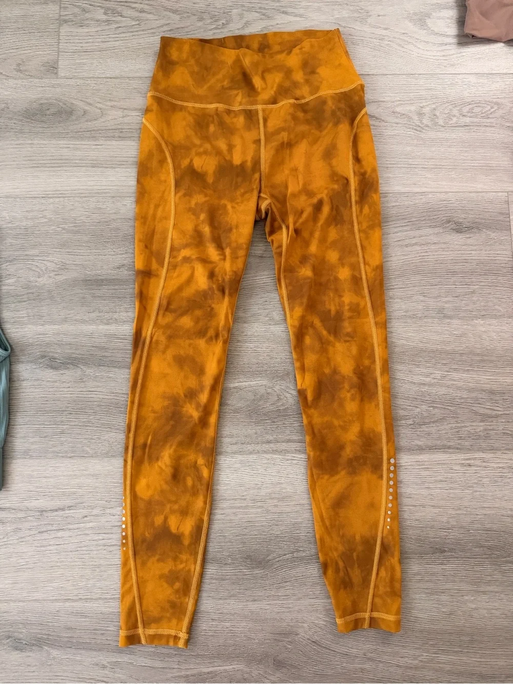 Orange Tie Dye Active Leggings | Size Medium
